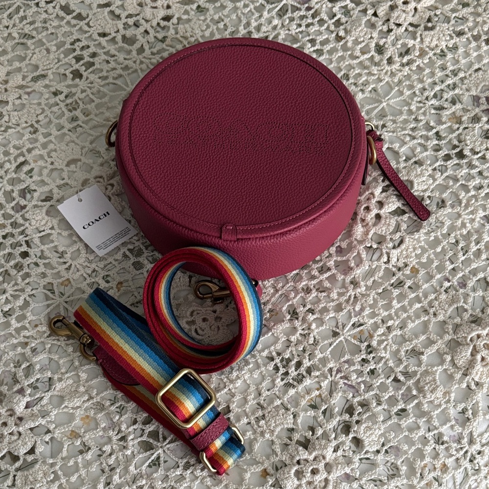 Coach Kia  Round Bag with Multicolor Strap
